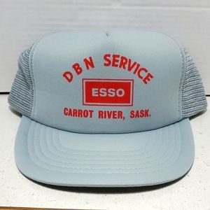 Vintage ESSO snapback baseball truckers hat